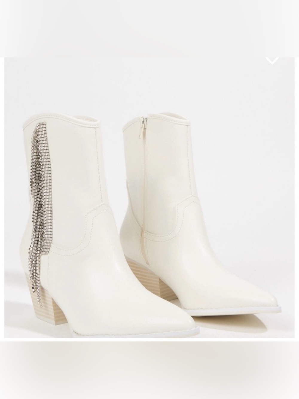 Women's white  Western Ankle Boots